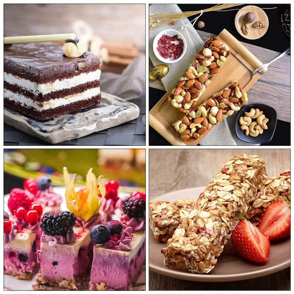 Sinirttou Silicone Chocolate Bar Mold 8 Cavities Rectangular Red 2 Pack