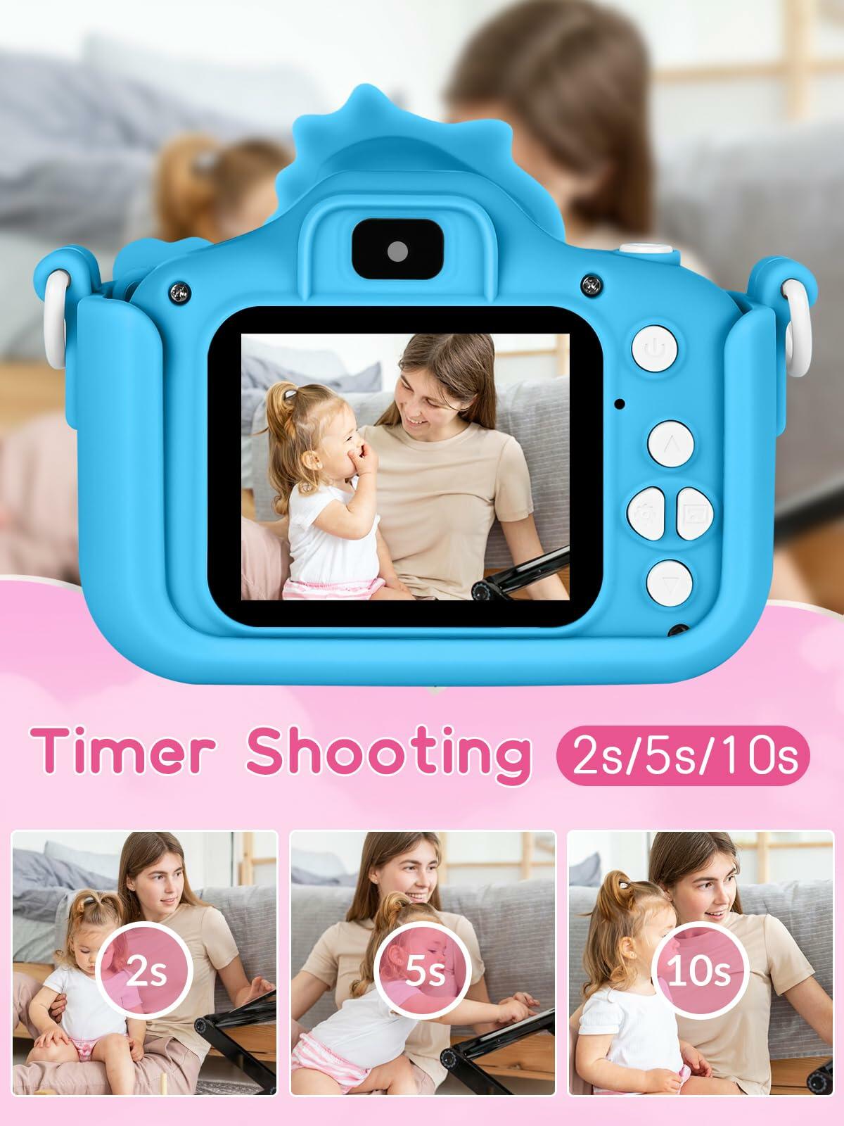 Knagsfa Kids Digital Video Camera Toy with Silicone Cover 32G SD Card