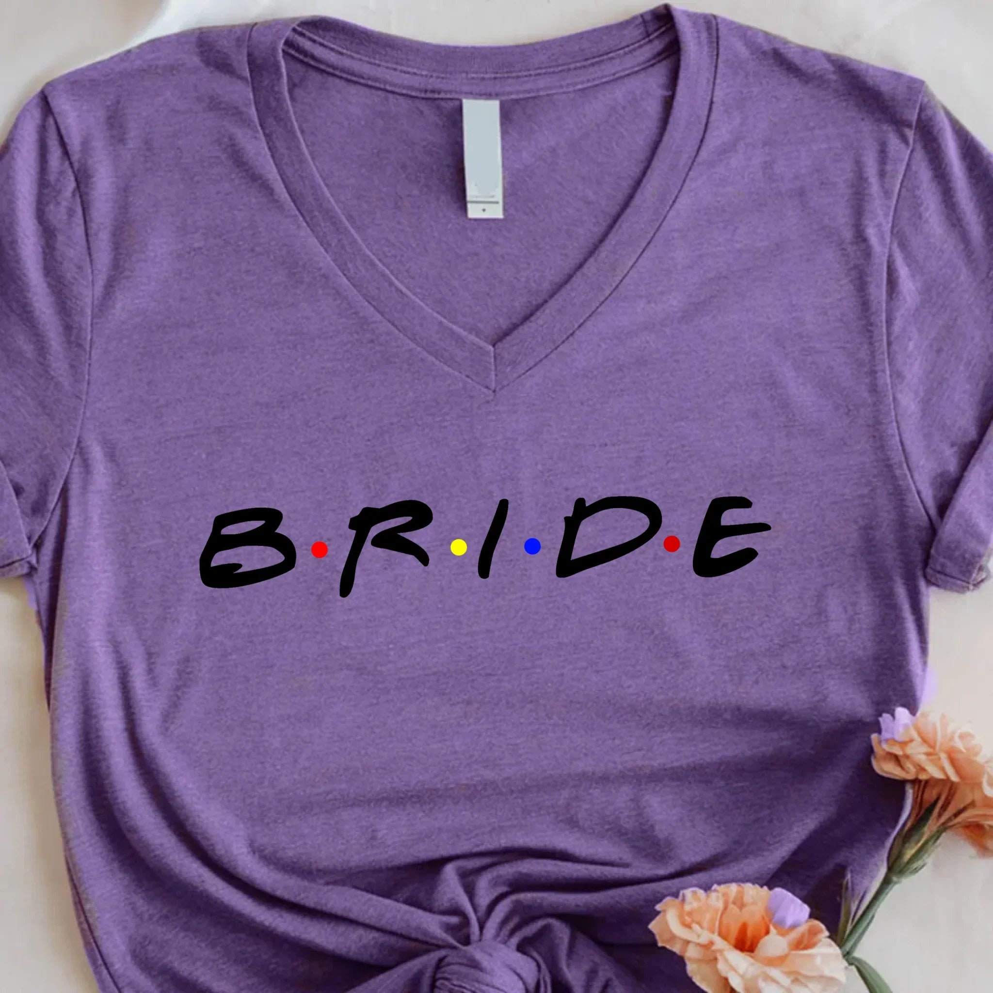 💎 Bachelorette Party Shirts Bride, I Do Crew V-Neck Tee 🍾