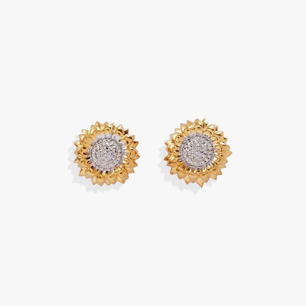 Sunflower Mini Stud Earrings
