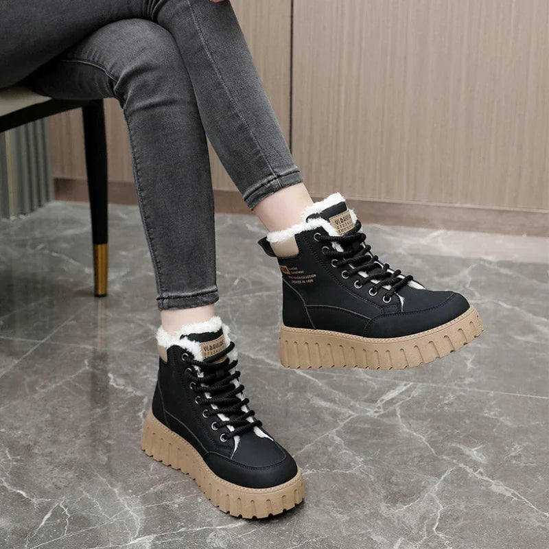Winter Boots for Women Padded Shoes Fashion Designer Keep Warm Plus Plush Snow Boot Woman Fur Sneakers Skateboard Shoes Footwear